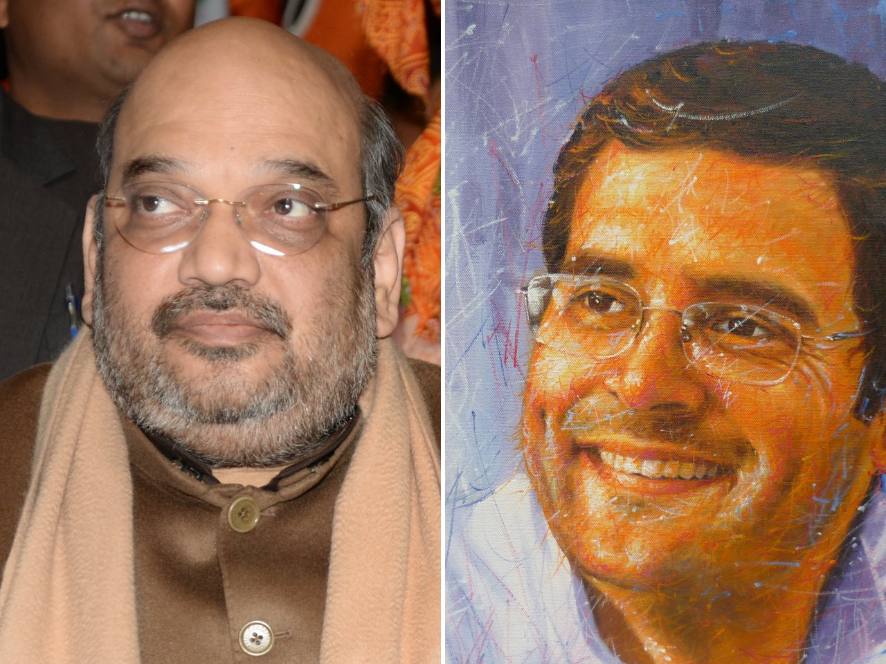 Home Minister Amit Shah and Congress leader Rahul Gandhi (file photos)
