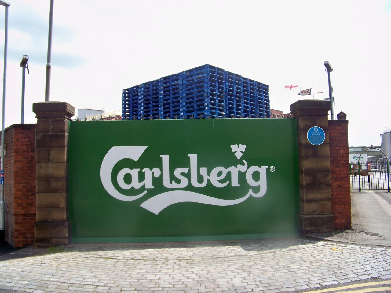 The Carlsberg logo on a brewery sign (file photo)