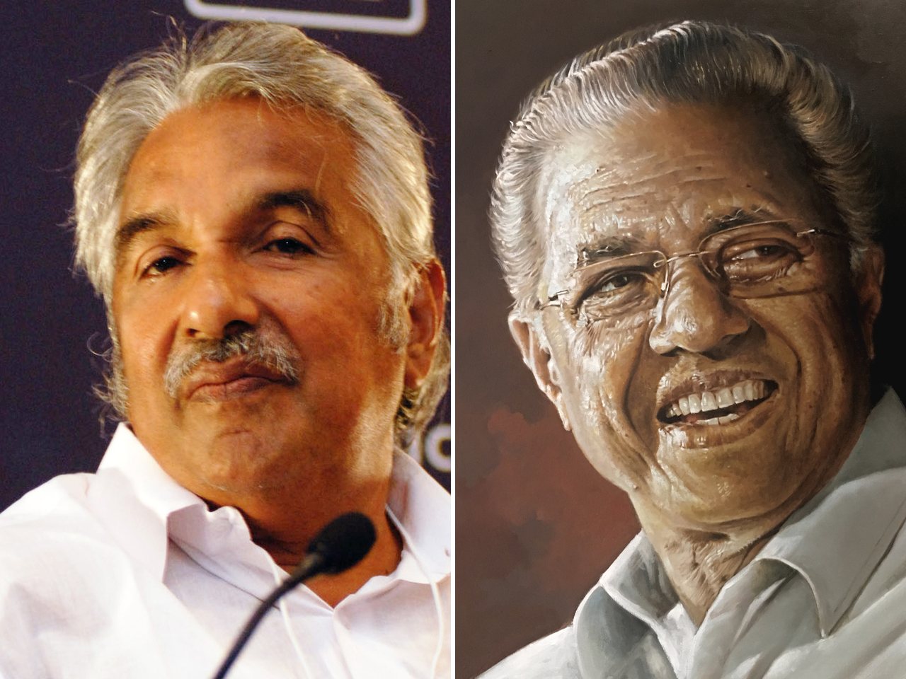 Congress MLA Chandy Oommen and former chief minister Pinarayi Vijayan (file photos)