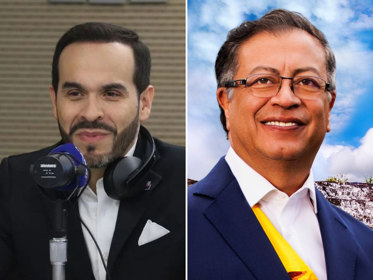 Colombian President Abelardo de la Espriella and Former Colombian president Gustavo Petro (file photos)