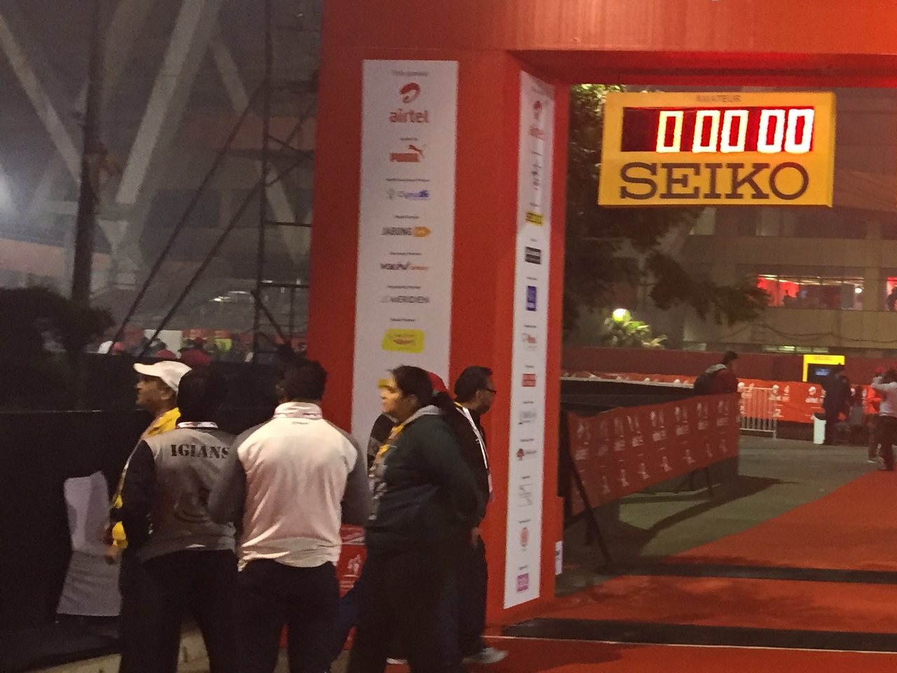 The finish area of the Delhi Half Marathon (file photo)