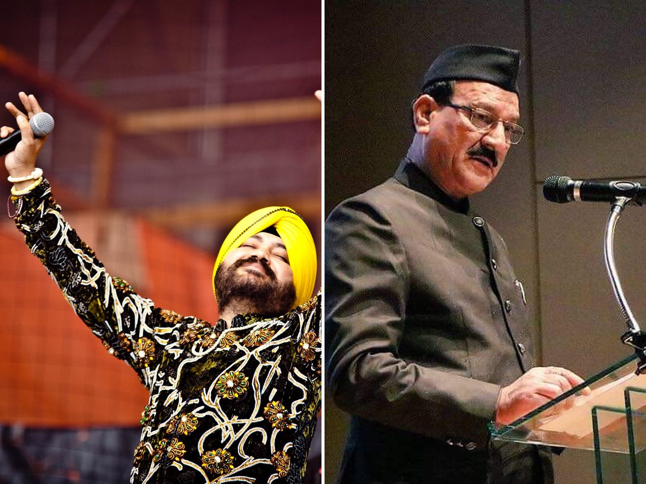Singer Daler Mehndi and Uttarakhand minister Subodh Uniyal (file photos)