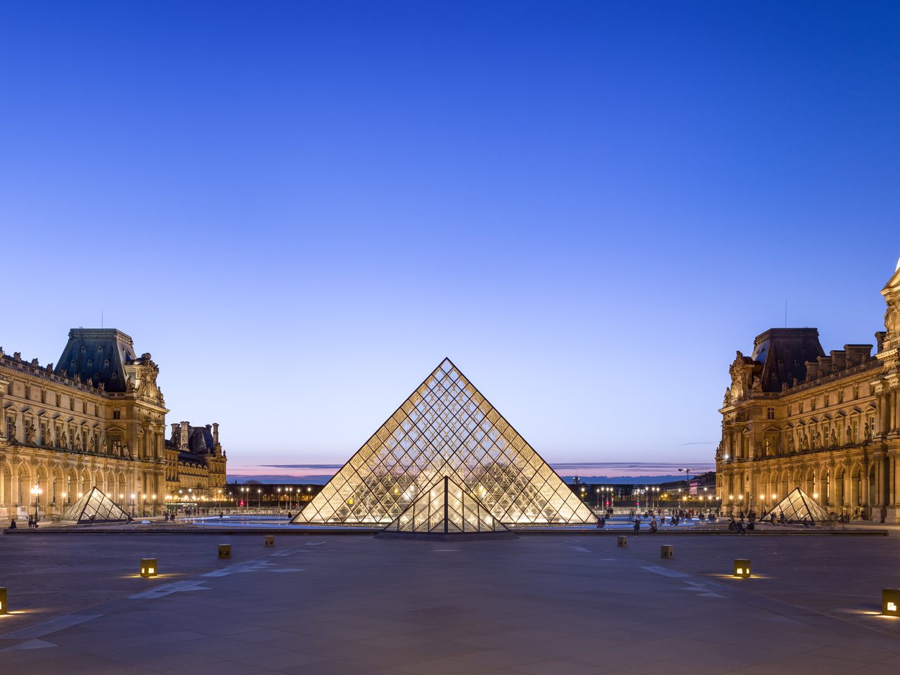 The Louvre Pyramid in Paris (file photo)