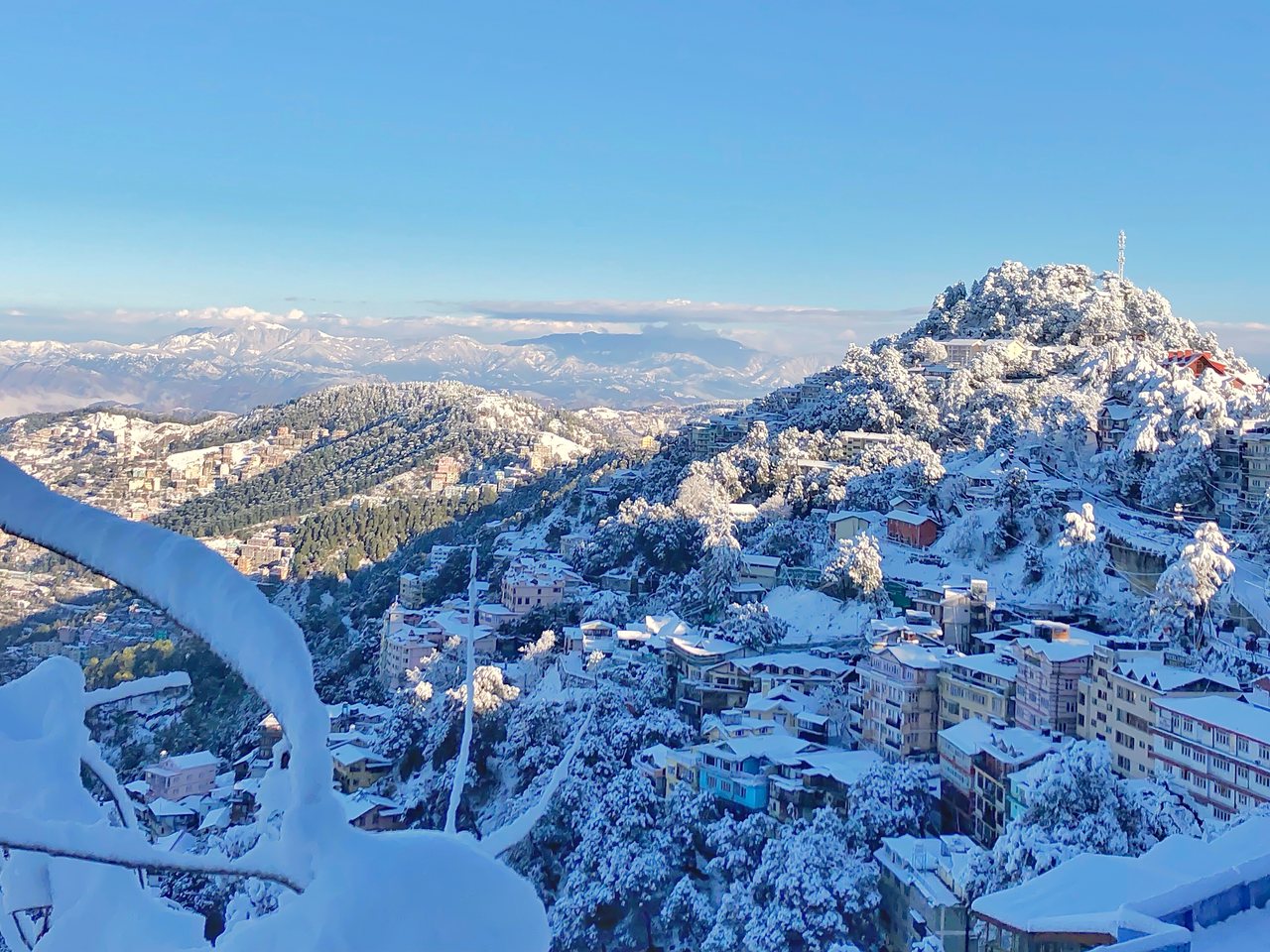 Snow in Shimla, Himachal Pradesh