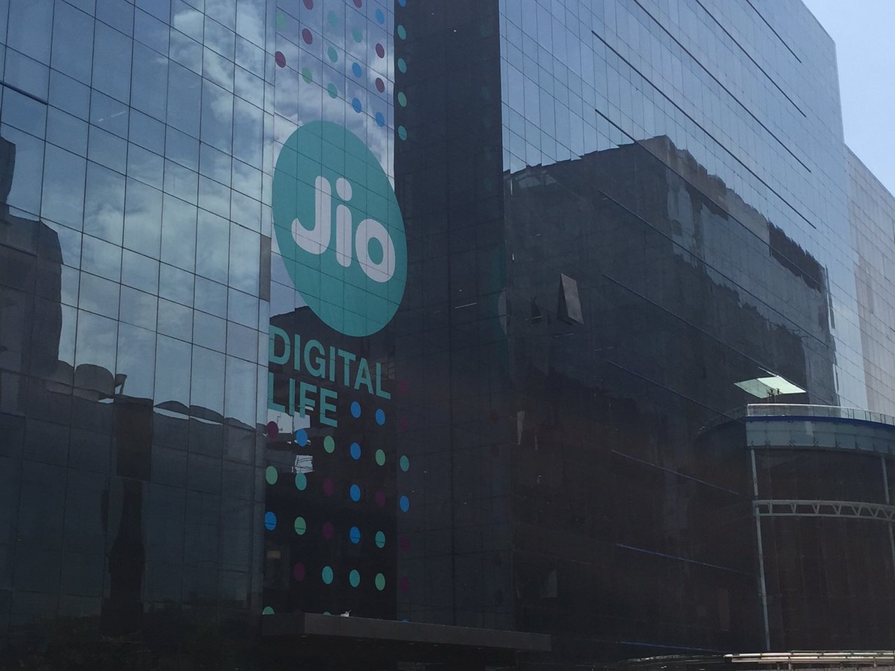 A Jio office building with the Jio logo (file photo)