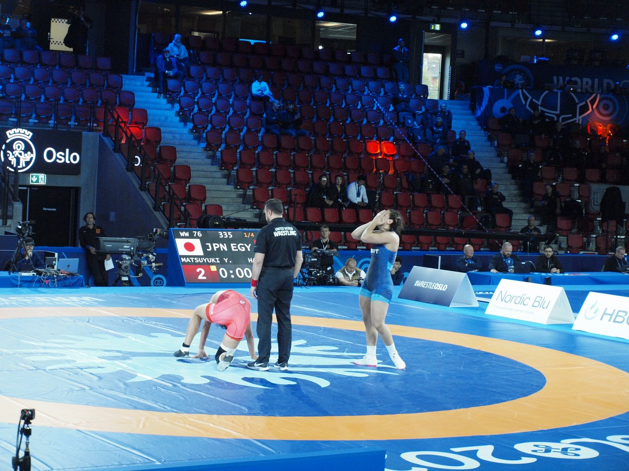 A women's bout at the World Wrestling Championships (file photo)
