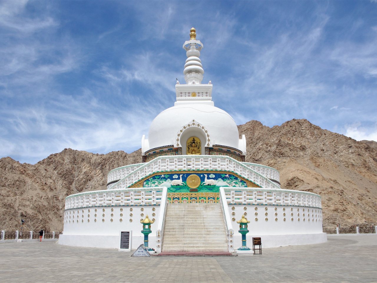 The Shanti Stupa above Leh, Ladakh (file photo)