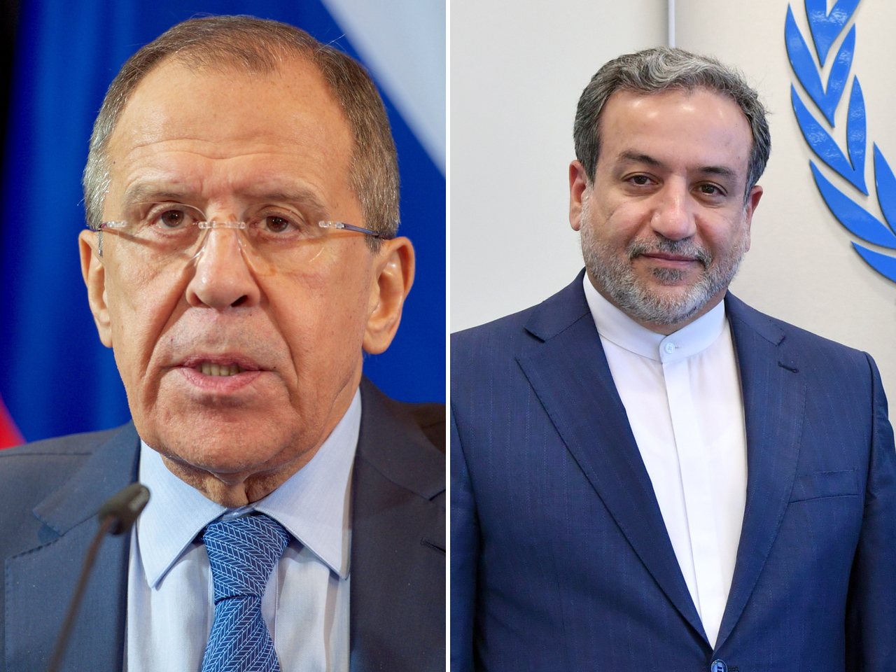 Russian Foreign Minister Sergey Lavrov and Iranian Foreign Minister Abbas Araghchi (file photo)