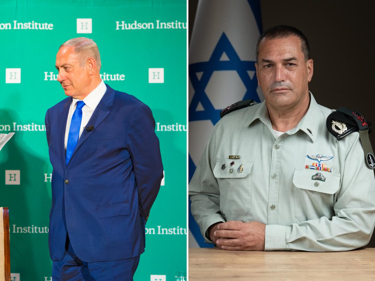 Israeli Prime Minister Benjamin Netanyahu and military chief of staff Eyal Zamir (file photos)