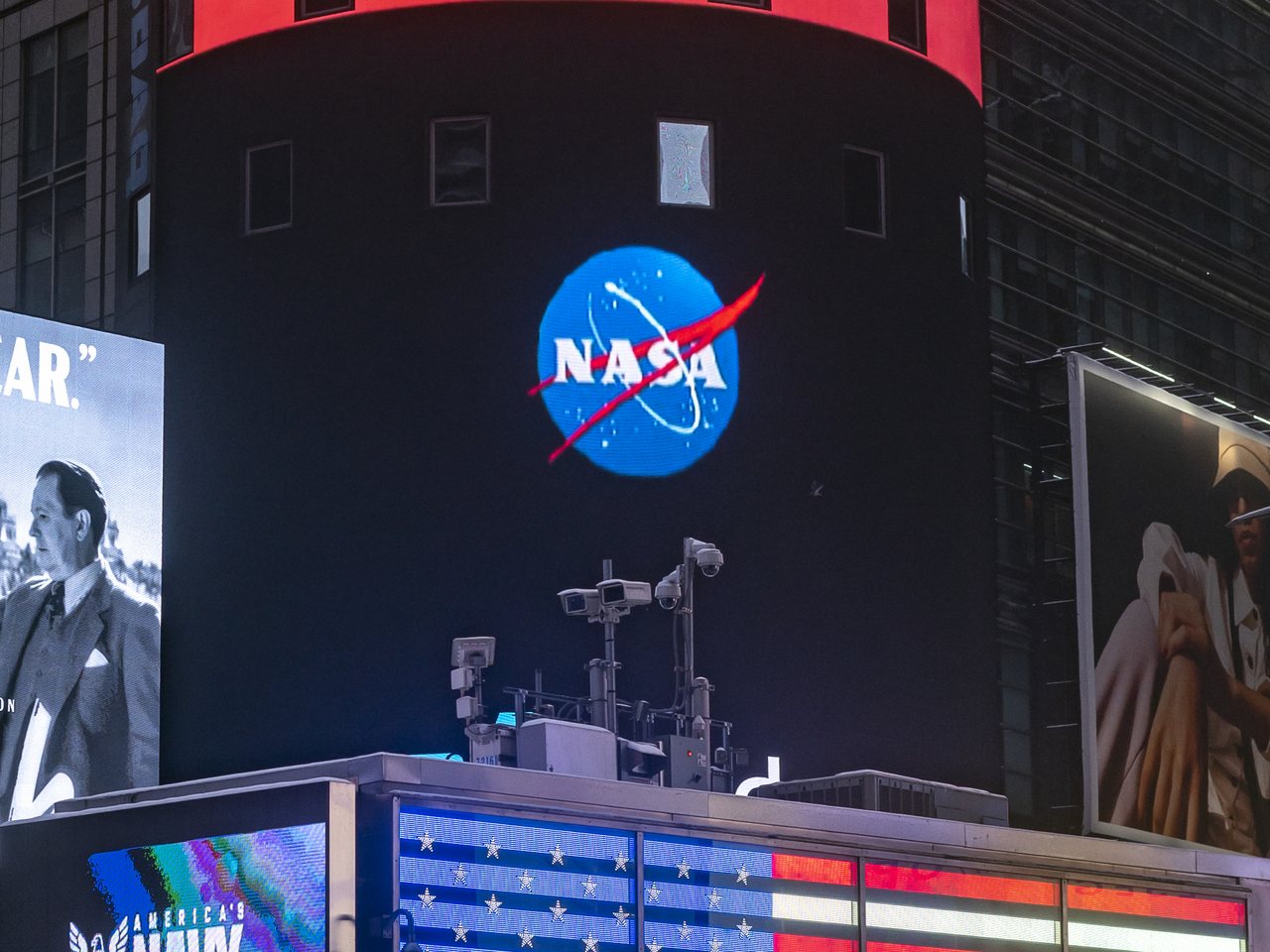 The Nasdaq MarketSite building in Times Square, New York (file photo)