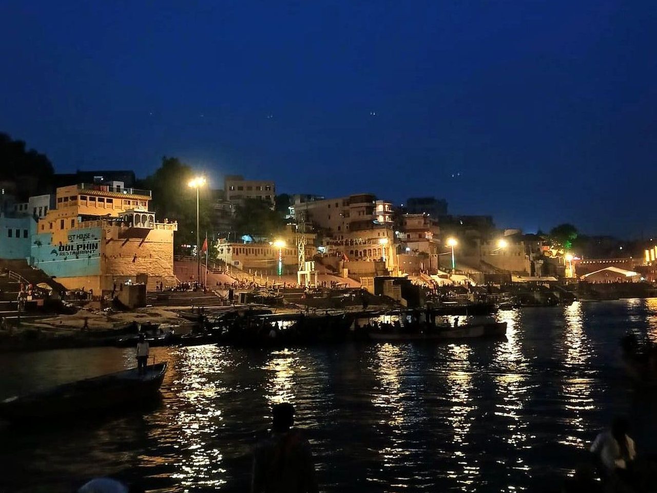 The ghats of Varanasi at night (file photo)