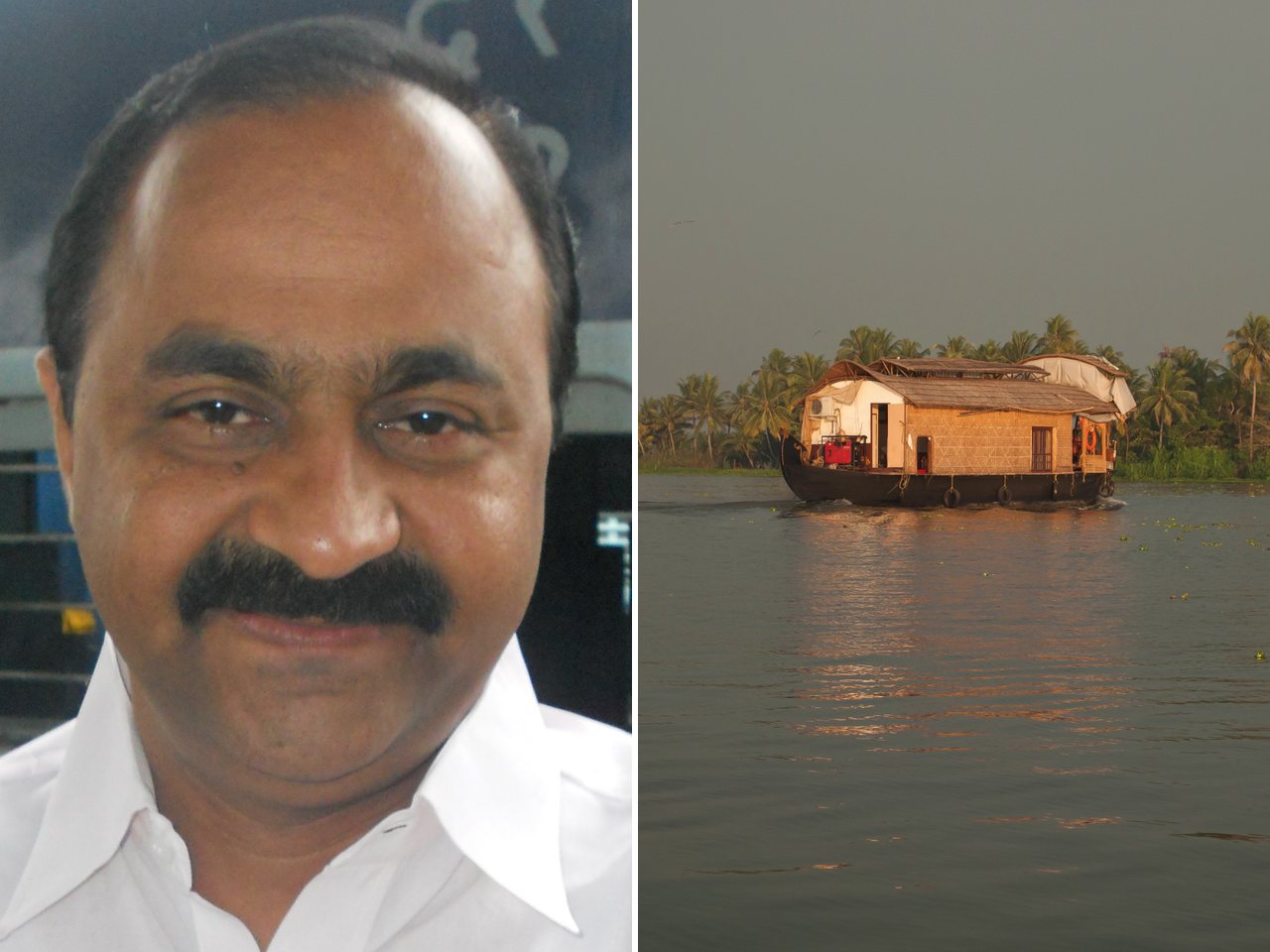 Keralam Chief Minister V D Satheesan and Vembanad Lake (file photo)