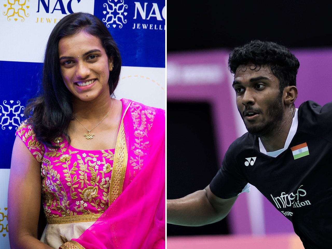 Indian shuttlers P V Sindhu and Ayush Shetty (file photo)