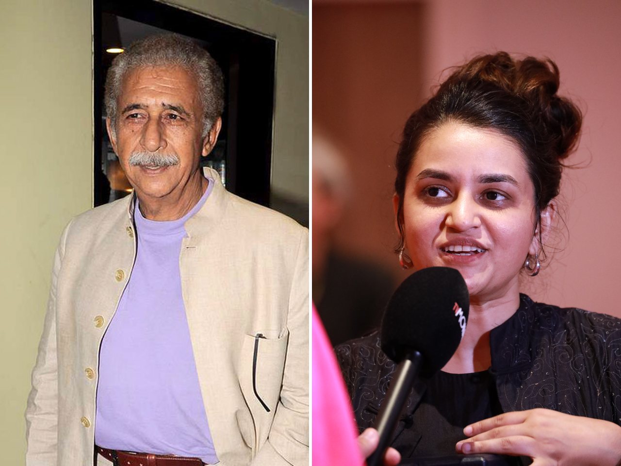Actor Naseeruddin Shah and filmmaker Payal Kapadia (file photos)