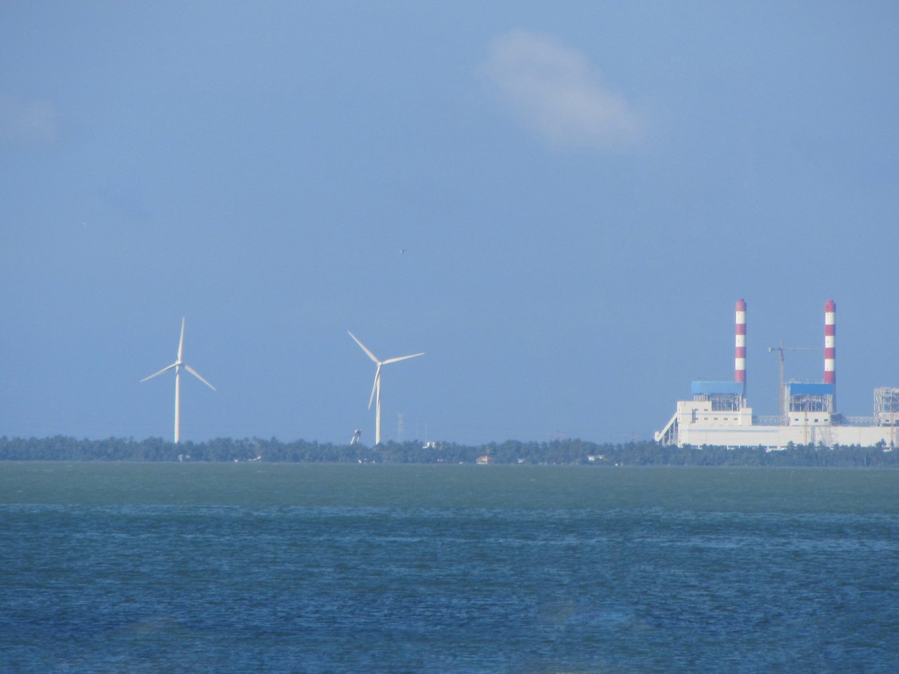 The Norochcholai coal power station on Sri Lanka's north-west coast (file photo)