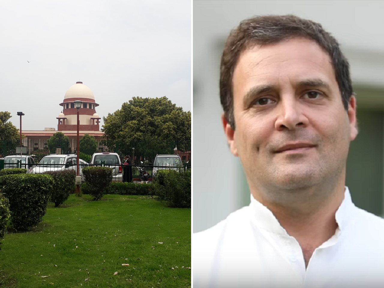 Supreme Court of India building and Congress leader Rahul Gandhi (file photos)