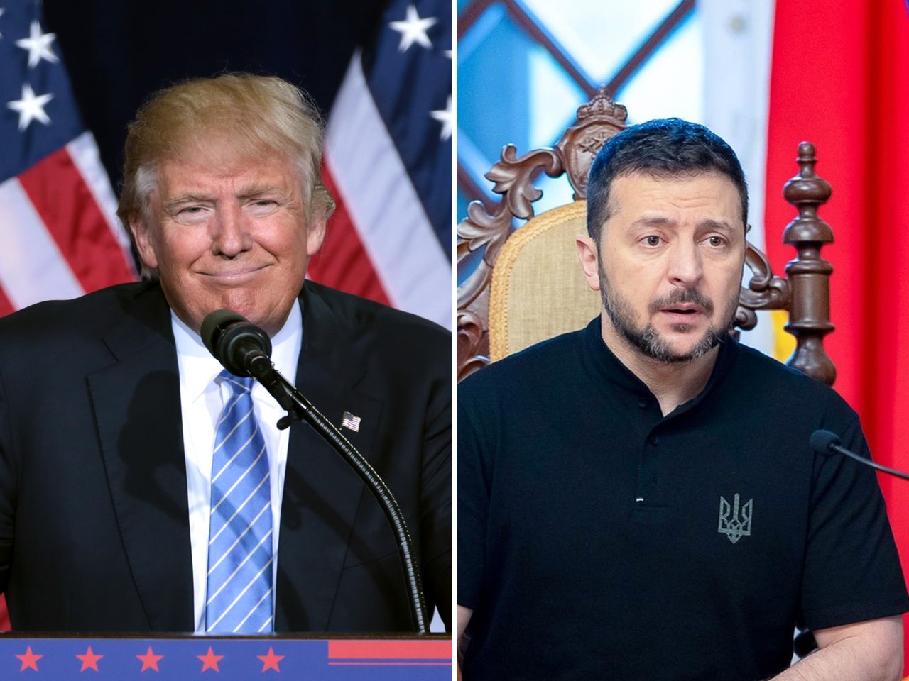 US President Donald Trump and Ukrainian President Volodymyr Zelenskyy (file photos)
