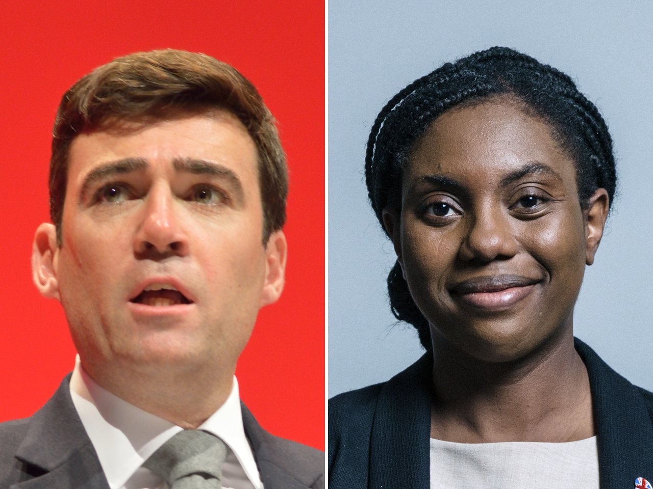 UK Prime Minister Andy Burnham and Leader of the Opposition Kemi Badenoch (file photo)